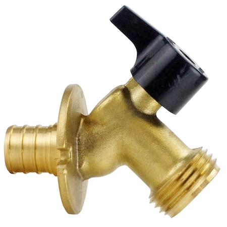 Apollo 3/4 in. Brass PEX Barb x 3/4 in. Garden Hose Thread Quarter-Turn Sillcock APXSCV3434